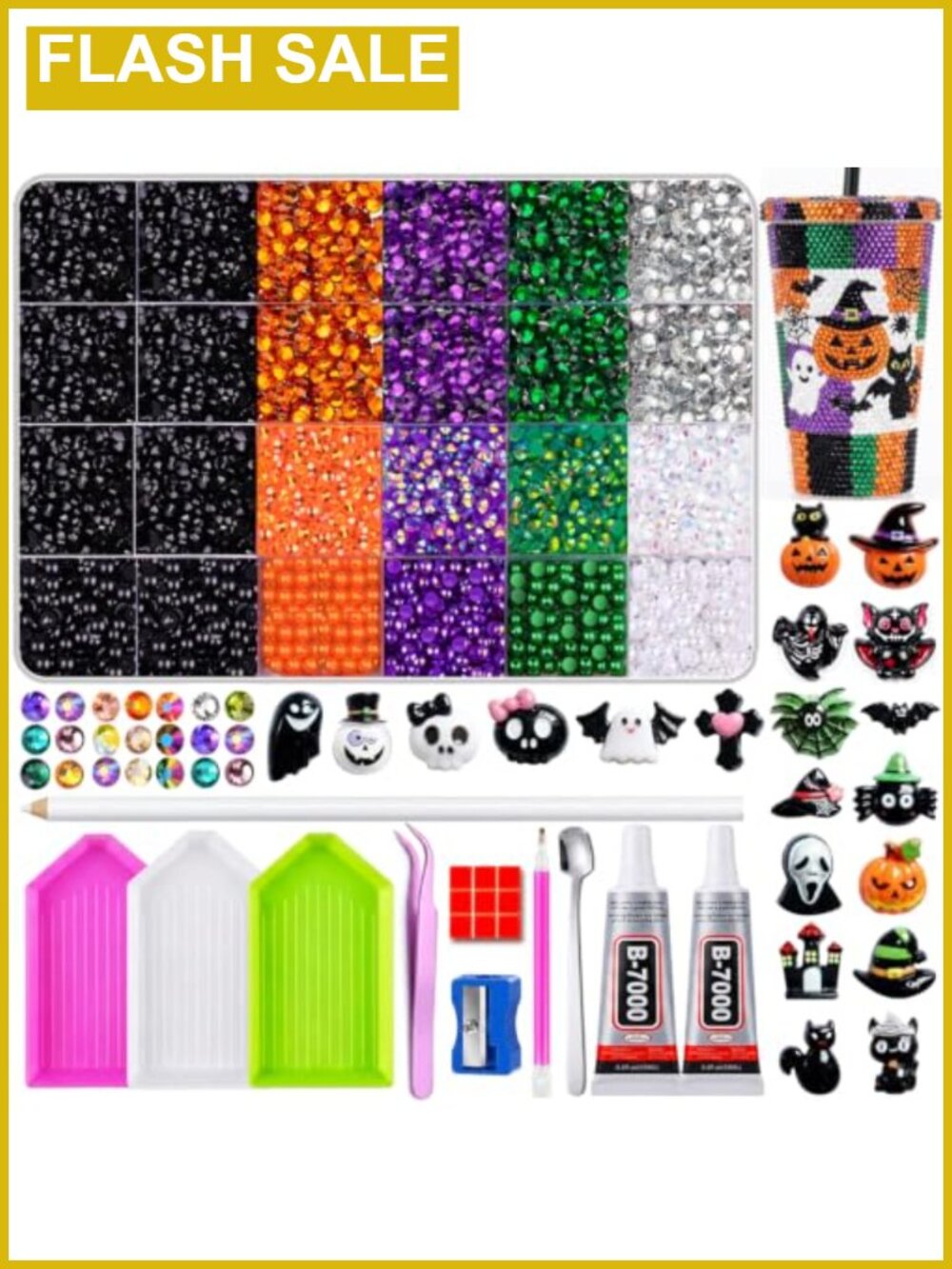 3mm Flatback Rhinestones 32000pcs 24 Colors Craft Kit